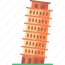 landmark, monument, building, pisa tower, pisa italy
