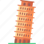 landmark, monument, building, pisa tower, pisa italy 