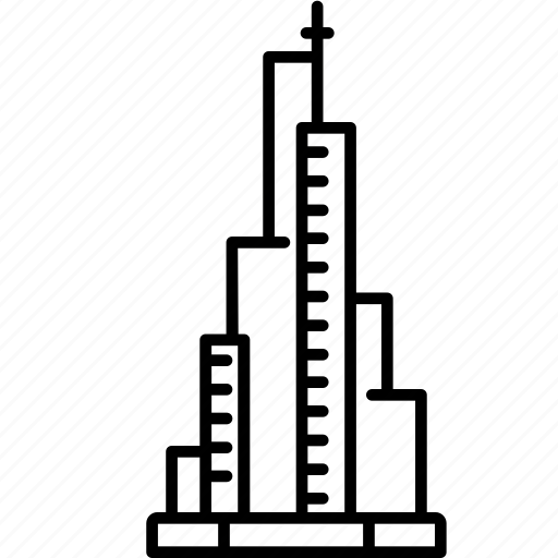 Landmark, monument, building, burj khalifa, dubai, emirates icon - Download on Iconfinder