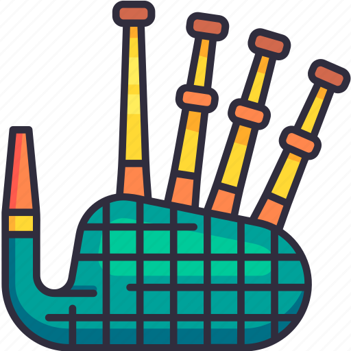 Bagpipes, musical instrument, music, musician, song, melody, sound icon - Download on Iconfinder
