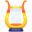 lyre, musical instrument, music, musician, song, melody, sound, rhythm, instrument 