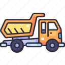 transport, vehicle, transportation, dump truck, construction, trash, waste