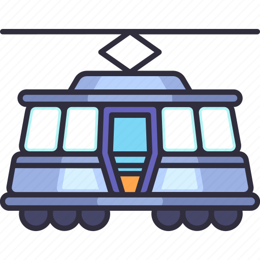Transport, vehicle, transportation, tram, tramway, train, railway icon - Download on Iconfinder