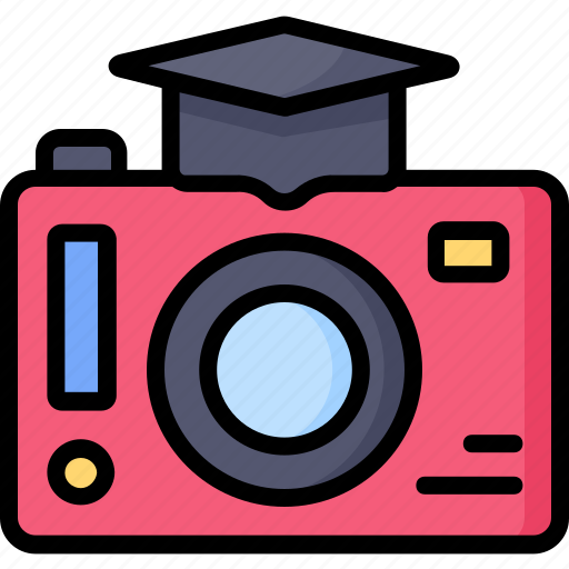 Graduation, camera, education, photo, cap icon - Download on Iconfinder