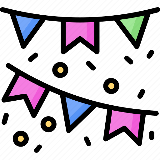 Garland, party, decoration, birthday, celebration icon - Download on Iconfinder