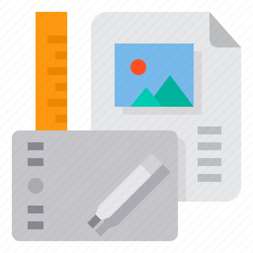 Blueprint, design, graphic, ruler, sketch, tablet icon - Download on Iconfinder