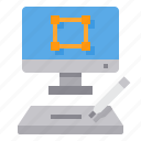 computer, designer, graphic, monitor, tablet