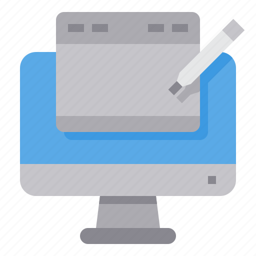 Computer, device, digital, drawing, graphic, tablet icon - Download on Iconfinder