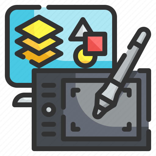 Graphic, tablet, pen, illustration, drawing icon - Download on Iconfinder