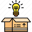 product, box, delivered, empty, package, shipping, bulb, idea, light