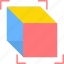 cube, isometric, 3d 