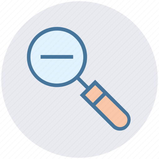 Find, magnifier, magnifying, magnifying glass, minus, search, zoom icon - Download on Iconfinder