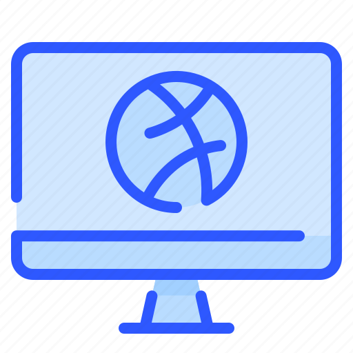 Ball, basket, computer, display, dribble, monitor icon - Download on Iconfinder