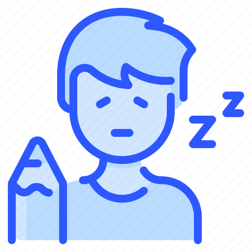 Artist, designer, insomnia, man, pencil, sleepy icon - Download on Iconfinder