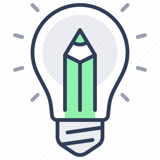 Inspiration, bulb, pen, idea, light, project icon - Download on Iconfinder