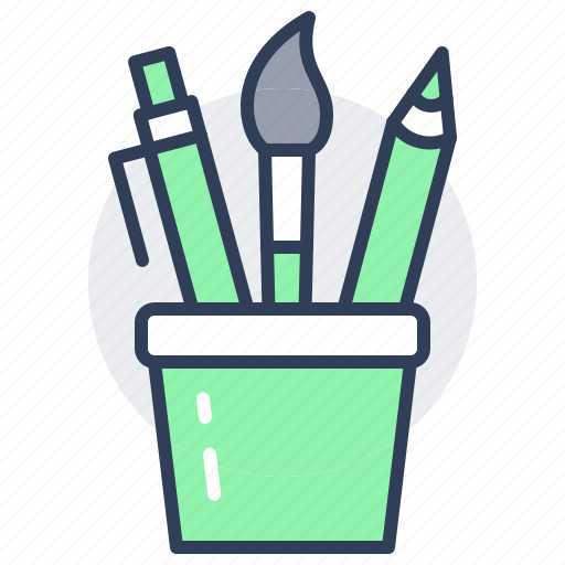 Tools, glass, pen, brush, paintbrush icon - Download on Iconfinder