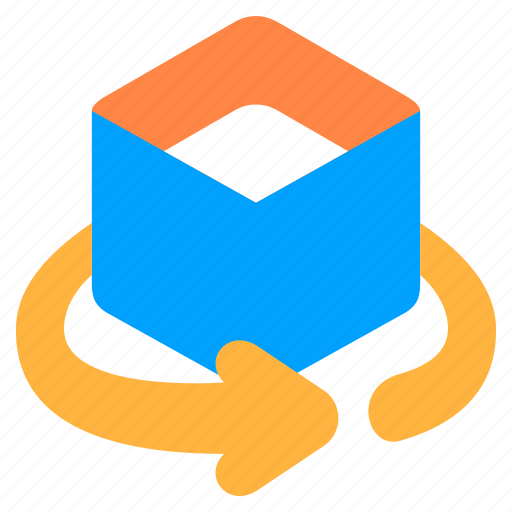 Model, cube, circular, arrow icon - Download on Iconfinder