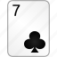 clubs, card, seven, casino, poker 