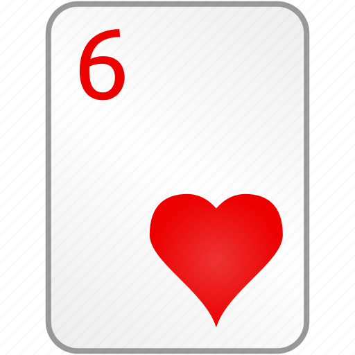 Hearts, card, six, casino, poker icon - Download on Iconfinder