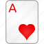 ace, hearts, card, casino, poker 