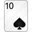 spades, card, ten, casino, poker 