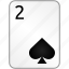 spades, card, two, casino, poker 