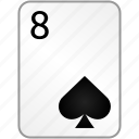 spades, card, eight, casino, poker