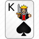 king, spades, card, casino, poker