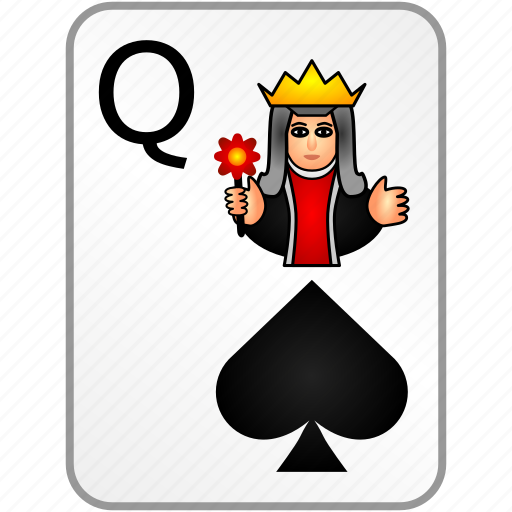 Queen, spades, card, casino, poker icon - Download on Iconfinder