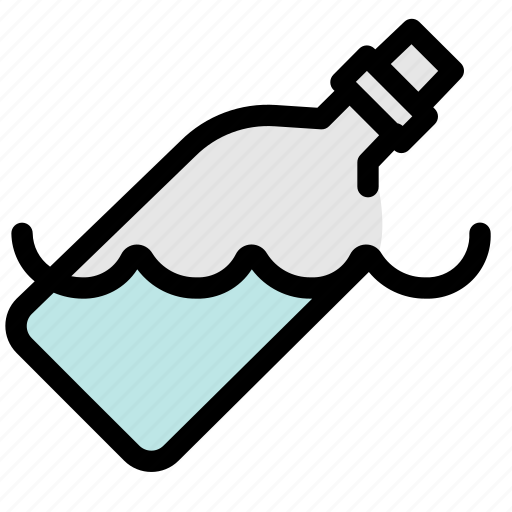 Bottle, message, ocean, pirates, mail icon - Download on Iconfinder