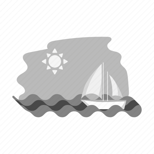 Landscape, painting, rest, sea, sun, yacht icon - Download on Iconfinder