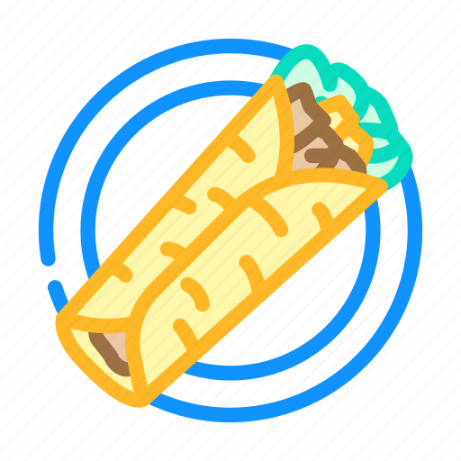 Gyro, wrap, greek, cuisine, food, salad icon - Download on Iconfinder