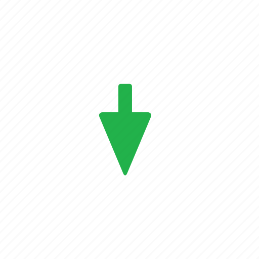 Arrow, down, green icon - Download on Iconfinder