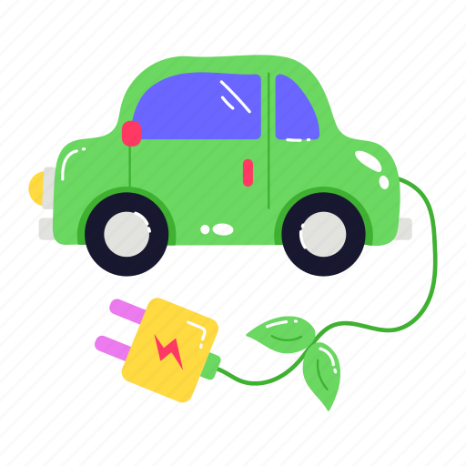 Hybrid car, electric car, charging car, electric vehicle, eco car sticker - Download on Iconfinder