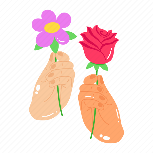 Give flowers, flower buds, nature love, blooming flowers, floral buds sticker - Download on Iconfinder