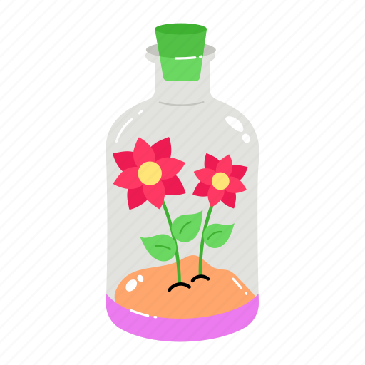 Bottle planter, bottle gardening, recycle bottle, bottle flower, grow plants sticker - Download on Iconfinder