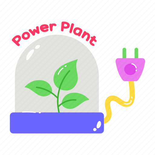 Eco plant, eco power, eco energy, green energy, renewable energy] sticker - Download on Iconfinder