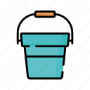 bucket, tool, gardening, equipment