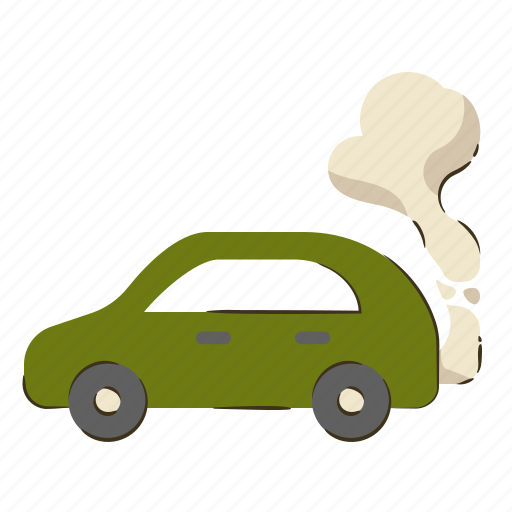 Car, transportation, carbon, footprint, emissions, pollution, global icon - Download on Iconfinder