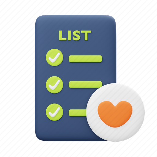 List, checklist 3D illustration - Download on Iconfinder
