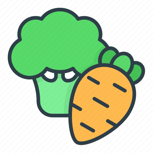 Wortel, and, brocolli, food, fruit, cooking icon - Download on Iconfinder