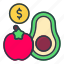 fruit, prices, food, cooking, kitchen, restaurant 