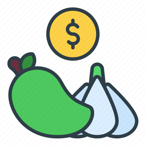Mango, and, garlic, prices, food, fruit icon - Download on Iconfinder