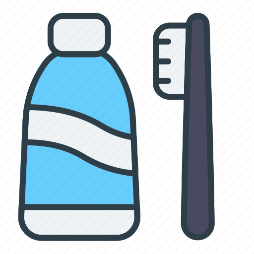 Toothpaste, toothbrush, hygiene, washing, grooming icon - Download on Iconfinder