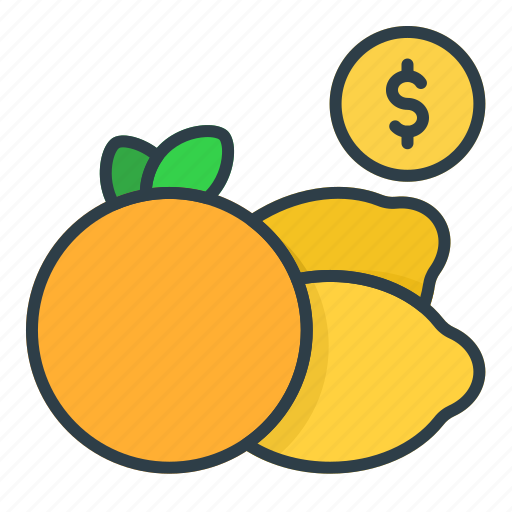 Orange, and, lemon, price, tag, label, sale icon - Download on Iconfinder