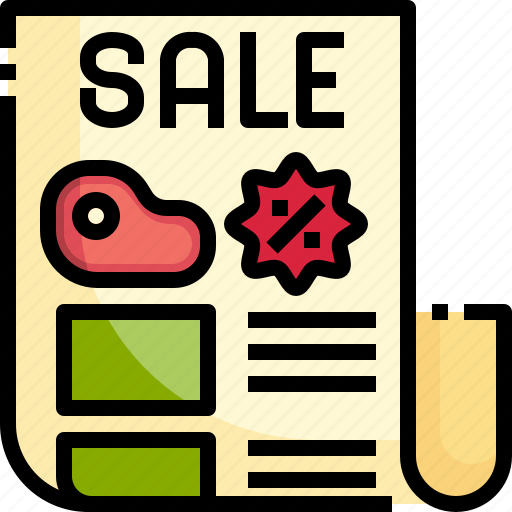 Brochure, discount, marketing, meat, sale icon - Download on Iconfinder