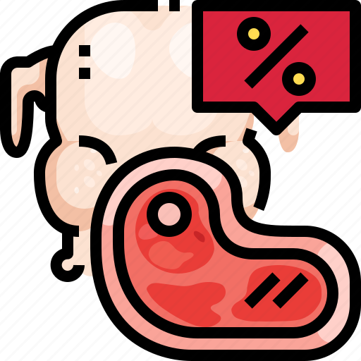 Beef, chicken, discount, food, meat, steak icon - Download on Iconfinder