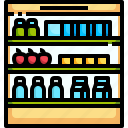 drink, food, groceries, milk, shelf, shelves, shopping