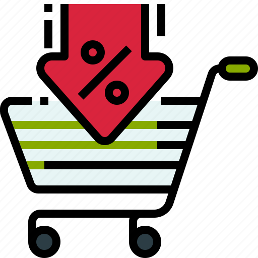 Cart, discount, shopping, supermarket, trolley icon - Download on Iconfinder