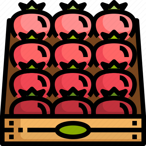 Box, food, supermarket, tomatoes, vegetable icon - Download on Iconfinder